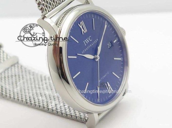 MIROTIME 0810 Portofino SCHAFFHAUSEN SS MKF 1:1 Best Edition Blue Dial On Mesh Bracelet A Versatile 7338